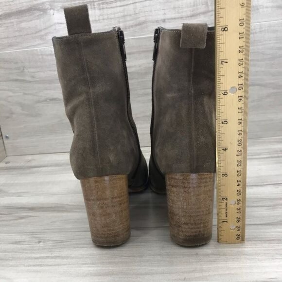 Napoleoni Ankle Boots Womens EU 39 Brown Suede Zip Booties - Picture 9 of 10